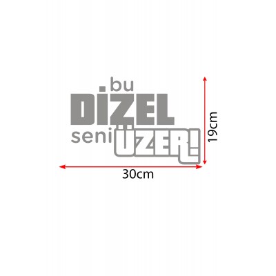 30 X 19 Cm Bu Dizel Seni Üzer Oto Cam Sticker Araba Sticker