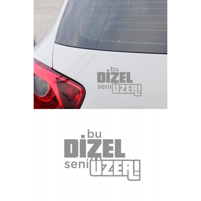 30 X 19 Cm Bu Dizel Seni Üzer Oto Cam Sticker Araba Sticker