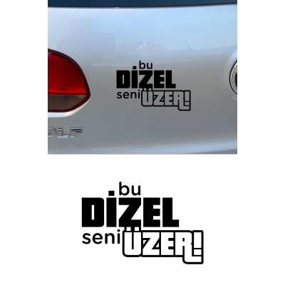 30 X 19 Cm Bu Dizel Seni Üzer Oto Cam Sticker Araba Sticker