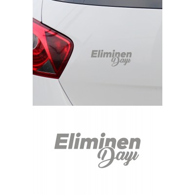 20 X 8 Cm Eliminen Dayı Oto Cam Sticker Araba Sticker