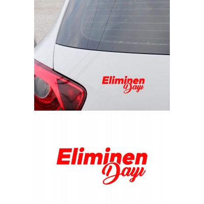 20 X 8 Cm Eliminen Dayı Oto Cam Sticker Araba Sticker