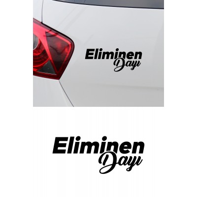 20 X 8 Cm Eliminen Dayı Oto Cam Sticker Araba Sticker