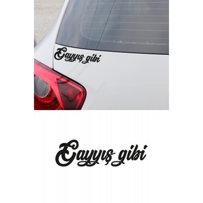 Gayyış Gibi Oto Sticker Araba Cam Sticker Siyah 20 X 4 Cm