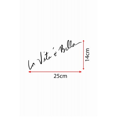 Siyah Hayat Güzeldir La Vita E Bella Araba Sticker Oto Sticker 25 cm