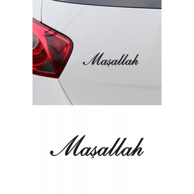Maşallah Yazısı Oto Araba Sticker 20x4cm