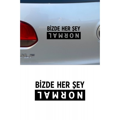 20 X 8 Cm Bizde Her Şey Normal Oto Cam Sticker Araba Sticker