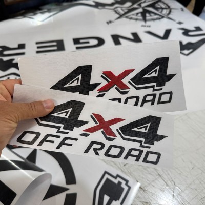 4x4 Dağ Off Road Araba RANGER YAZISI ,Pusula Sticker Yapıştırma Sağ Sol Set 