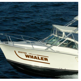 Kişiye ve Tekneye Özel Boston Whaler  Yazısı İsim Sticker 