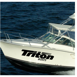Kişiye ve Tekneye Özel Triton  Yazısı İsim Sticker 