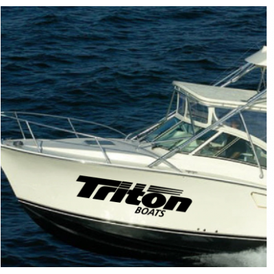 Kişiye ve Tekneye Özel Triton  Yazısı İsim Sticker 