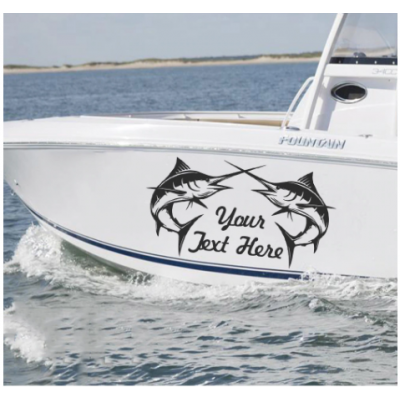Kişiye ve Tekneye Özel Your Jext Here  Yazısı İsim Sticker 