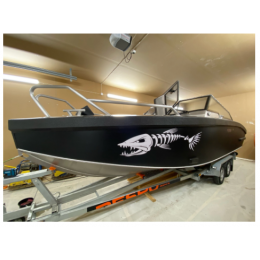 Kişiye ve Tekneye Özel  Balık Kemik  Yazısı İsim Sticker 