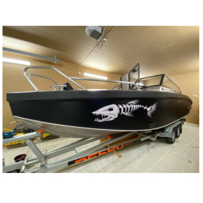 Kişiye ve Tekneye Özel  Balık Kemik  Yazısı İsim Sticker 