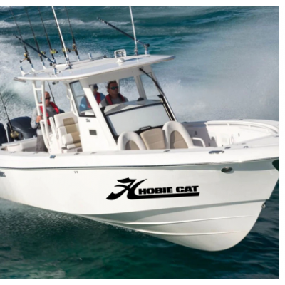 Kişiye ve Tekneye Özel  Hobie Cat Yazısı İsim Sticker 