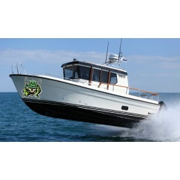 Kişiye ve Tekneye Özel Skull Yazısı İsim Sticker 