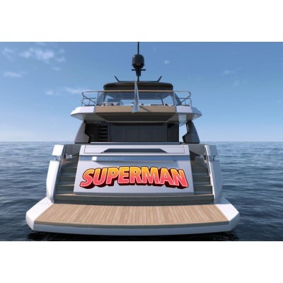 Kişiye ve Tekneye Özel Süperman Yazısı İsim Sticker 