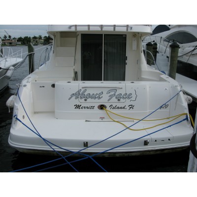 Kişiye ve Tekneye Özel About Face  Yazısı İsim Sticker 