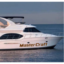 Kişiye ve Tekneye Özel Mastercraft Yazısı İsim Sticker 115x50cm