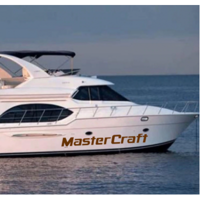 Kişiye ve Tekneye Özel Mastercraft Yazısı İsim Sticker 