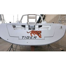 Kişiye ve Tekneye Özel TIGER Yazısı İsim Sticker 115x50cm