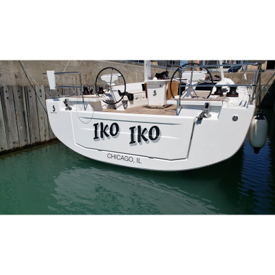 Kişiye ve Tekneye Özel Iko Iko Yazısı İsim Sticker 