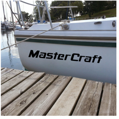 Kişiye ve Tekneye Özel Mastercraft Yazısı İsim Sticker 