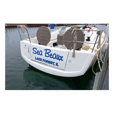 Kişiye ve Tekneye Özel Sea Beaux Yazısı İsim Sticker 