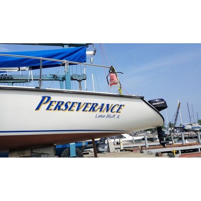Kişiye ve Tekneye Özel Perseverance Yazısı İsim Sticker 