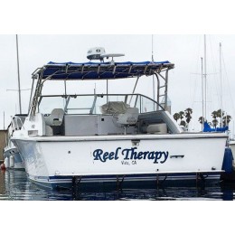Kişiye ve Tekneye Özel Reel Therapy Yazısı İsim Sticker 115x50cm