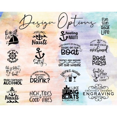 Kişiye ve Tekneye Özel Design Opinions Yazısı İsim Sticker 