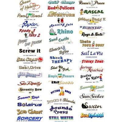 Kişiye ve Tekneye Özel Boat Design Yazısı İsim Sticker 