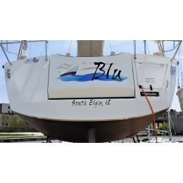 Kişiye ve Tekneye Özel Blu Yazısı İsim Sticker 