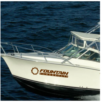 Kişiye ve Tekneye Özel Fountain Yazısı İsim Sticker 