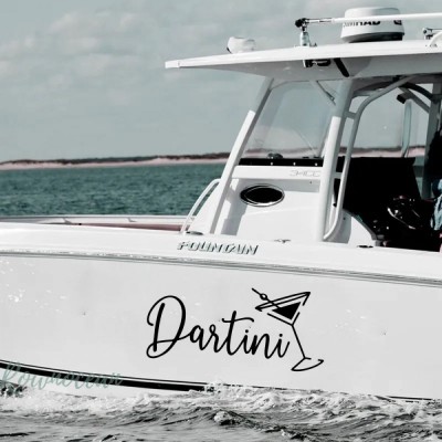 Kişiye Ve Tekneye Boatlara Özel /Dastini / İsim Tekne Stickerı