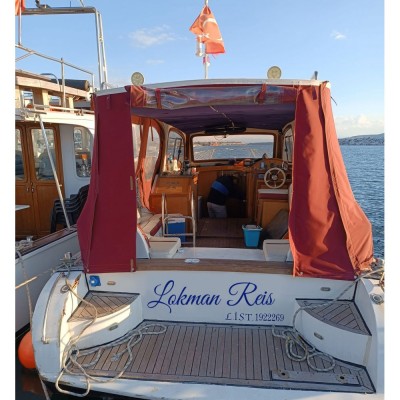 Kişiye Ve Tekneye Boatlara Özel /Lokman Reis / İsim Tekne Stickerı