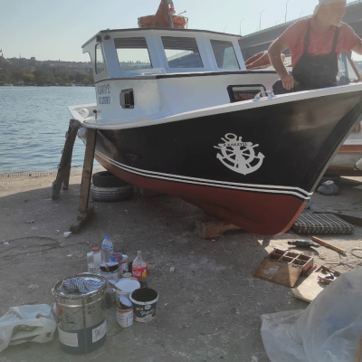 Kişiye Özel A.Karayel Tekne Yat Deniz Çapası Sticker Yapıştırma 