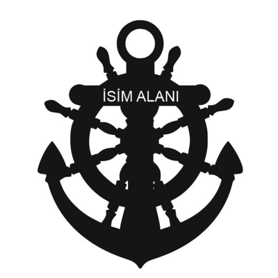 Kişiye Özel A.Karayel Tekne Yat Deniz Çapası Sticker Yapıştırma 