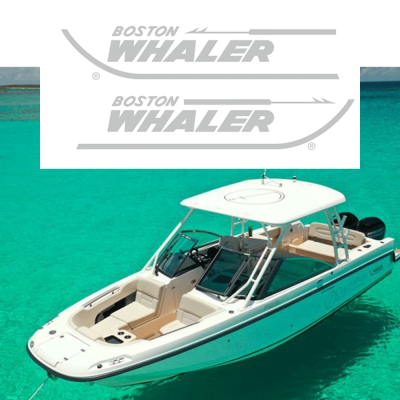 Kişiye Tekneye Özel Boston Whaler Logosu Yazısı ve Sticker Yapıştırma 