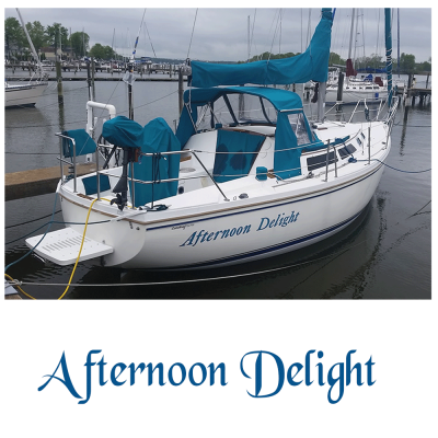 Kişiye Tekneye Yatlara Özel  Afternoon Delight Logo Yazısı Sticker Yapıştırma 