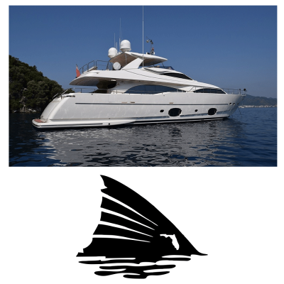 Kişiye Tekneye Yatlara Özel Redfish  Logo Yazısı Sticker Yapıştırma 