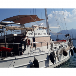 Tekneye Yat'a Özel Ketch Yazısı Çalışması Sticker Yapıştırma 