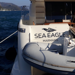 Tekneye Yat'a Özel Sea Eagle Çalışması Sticker Yapıştırma 