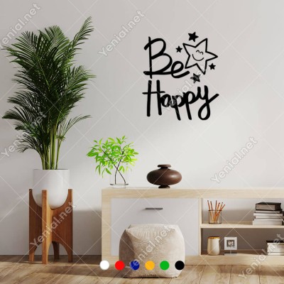 El Yazısı ile Yazılmış Be Happy Yazısı Sticker 60x52cm
