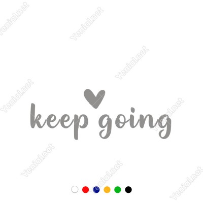 El Yazısı ile Yazılmış Keep Going Duvar Yazısı Sticker 60x21cm