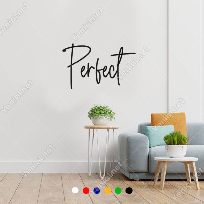 El Yazısı ile Yazılmış Perfeckt Duvar Yazısı Sticker 60x37cm