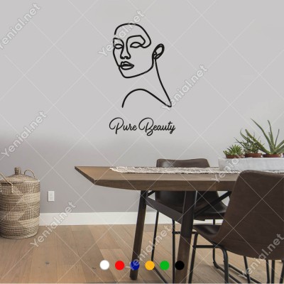 El Yazısı Puse Beauty Ve Kadın  Duvar Yazısı Sticker 60x35cm