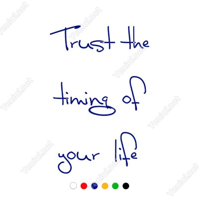 El Yazısı Trust The Thing Of Your Lİfe Duvar Yazısı Sticker 60x40cm