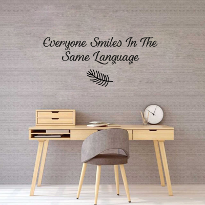 Everyone Similes İn The Same Language Duvar Stickerı 60x14cm