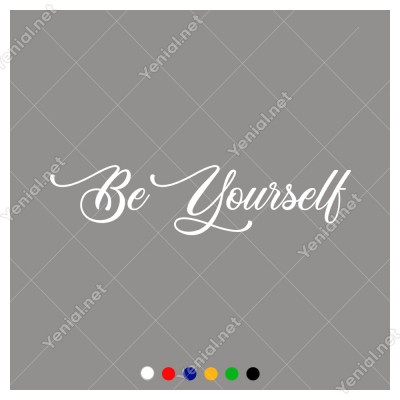 Be Yourself Yazısı Duvar Stickerı 60x13cm