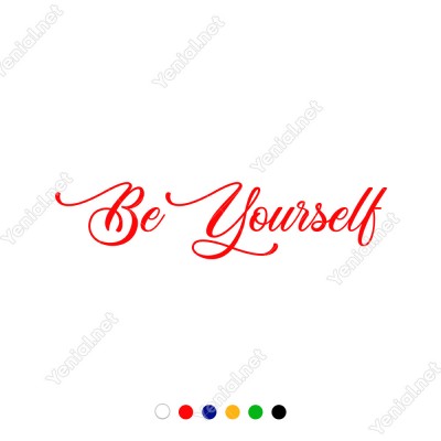 Be Yourself Yazısı Duvar Stickerı 60x13cm